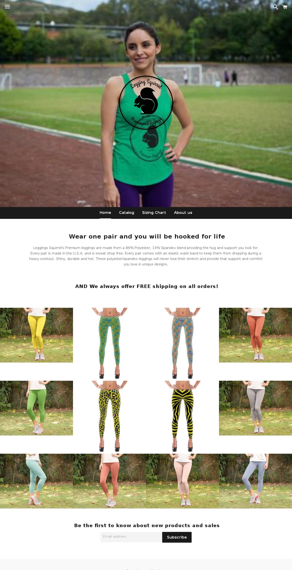 leggingsqurriel.com — Shopify storefront screenshot
