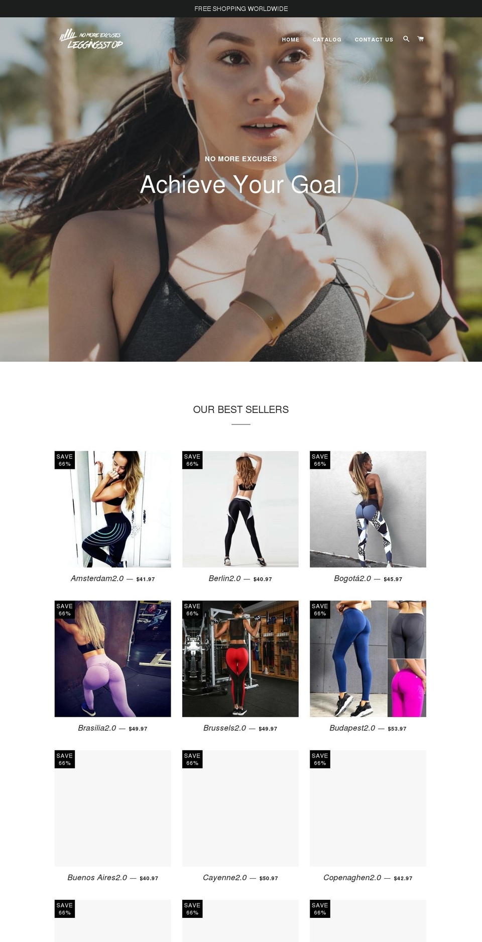 leggingsstop.com — Shopify storefront screenshot