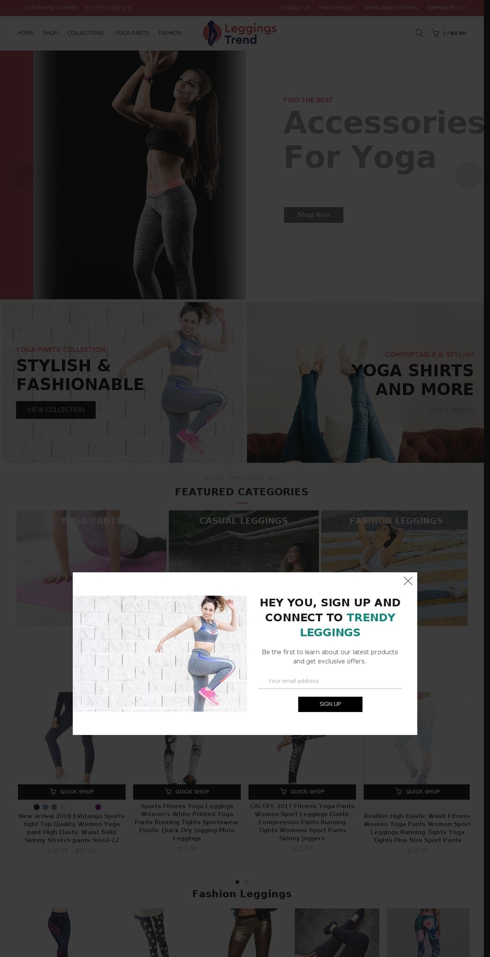 leggingstrend.com — Shopify storefront screenshot