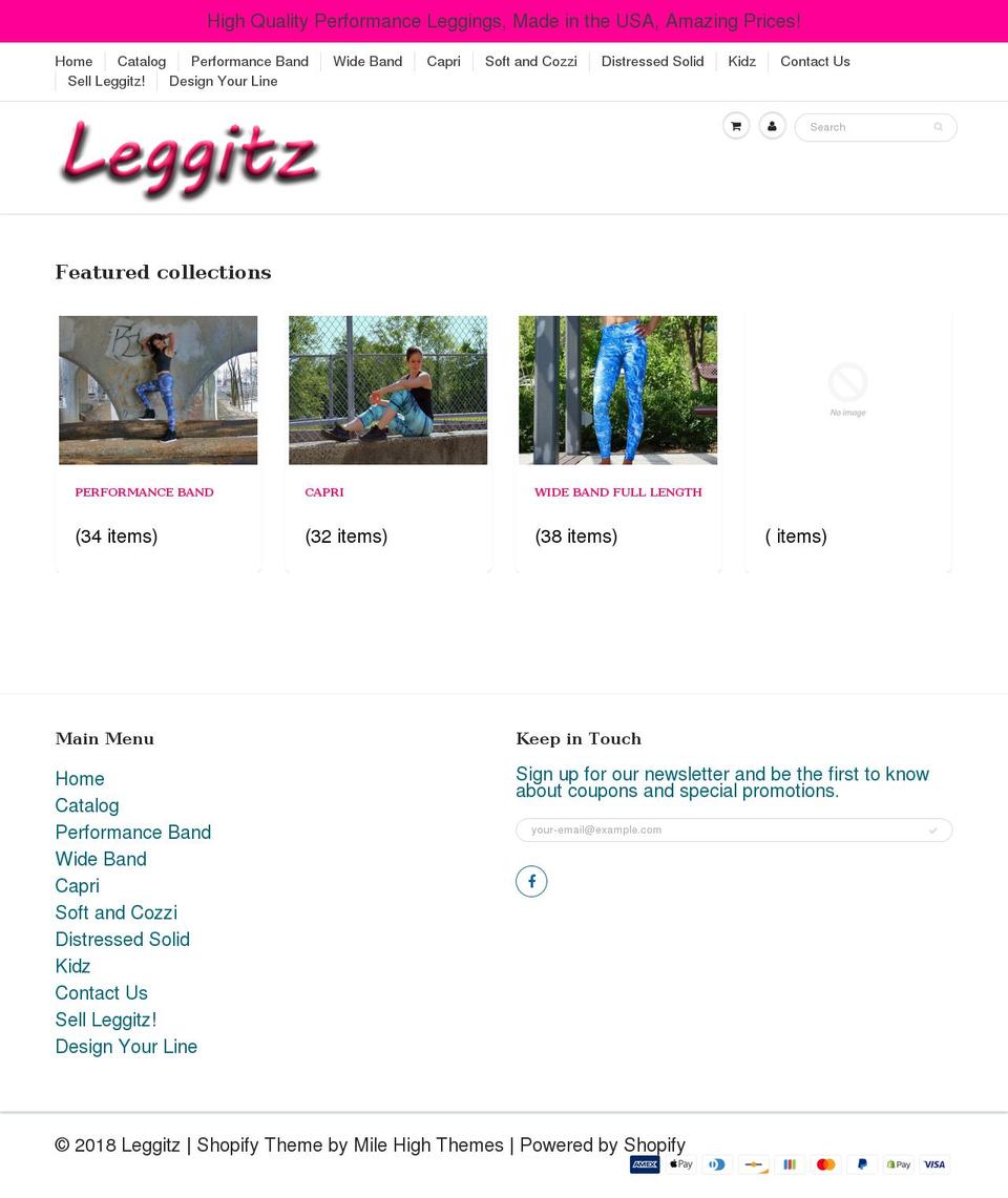 leggitz.com — Shopify storefront screenshot