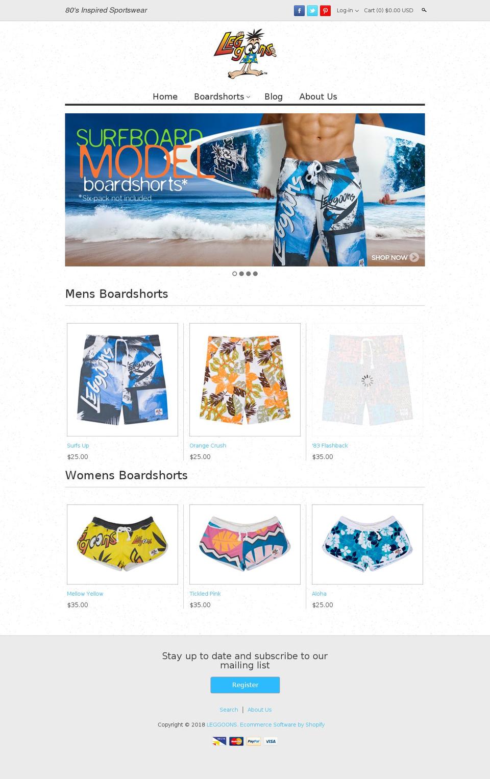 leggoons.com — Shopify storefront screenshot