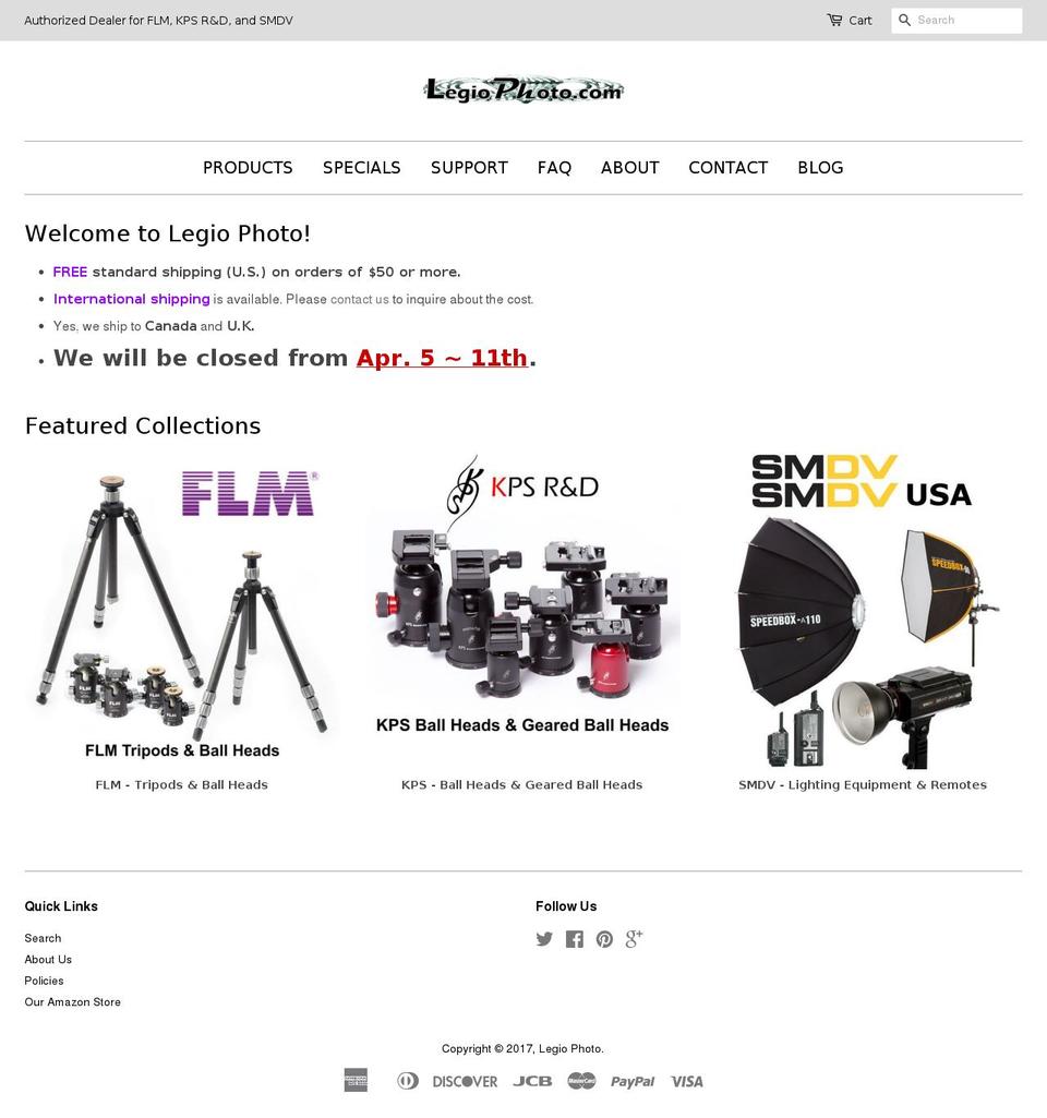 legioaerium.com shopify website screenshot