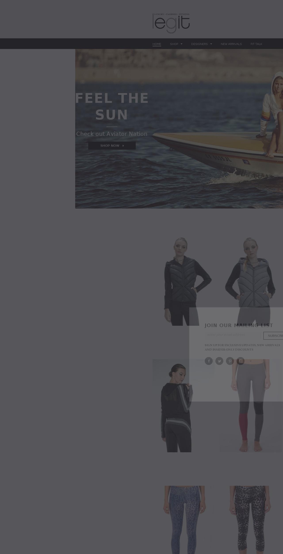 legitactivewearonline.net shopify website screenshot