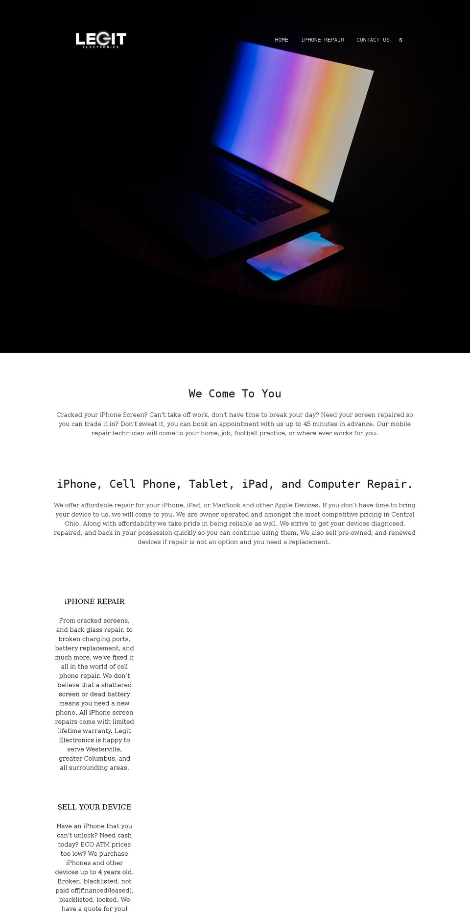legitelectronics.net shopify website screenshot