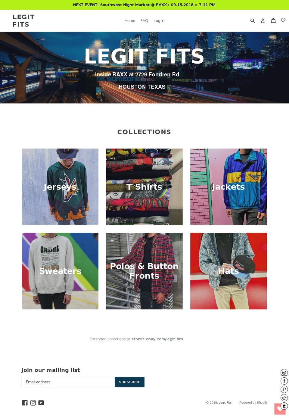 legitfits.com — Shopify storefront screenshot