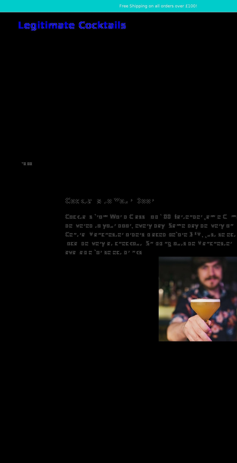legitimatecocktails.com shopify website screenshot