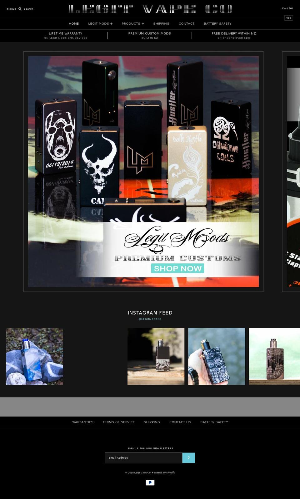 Sym Custom JPE2 Shopify theme site example legitvapeco.com