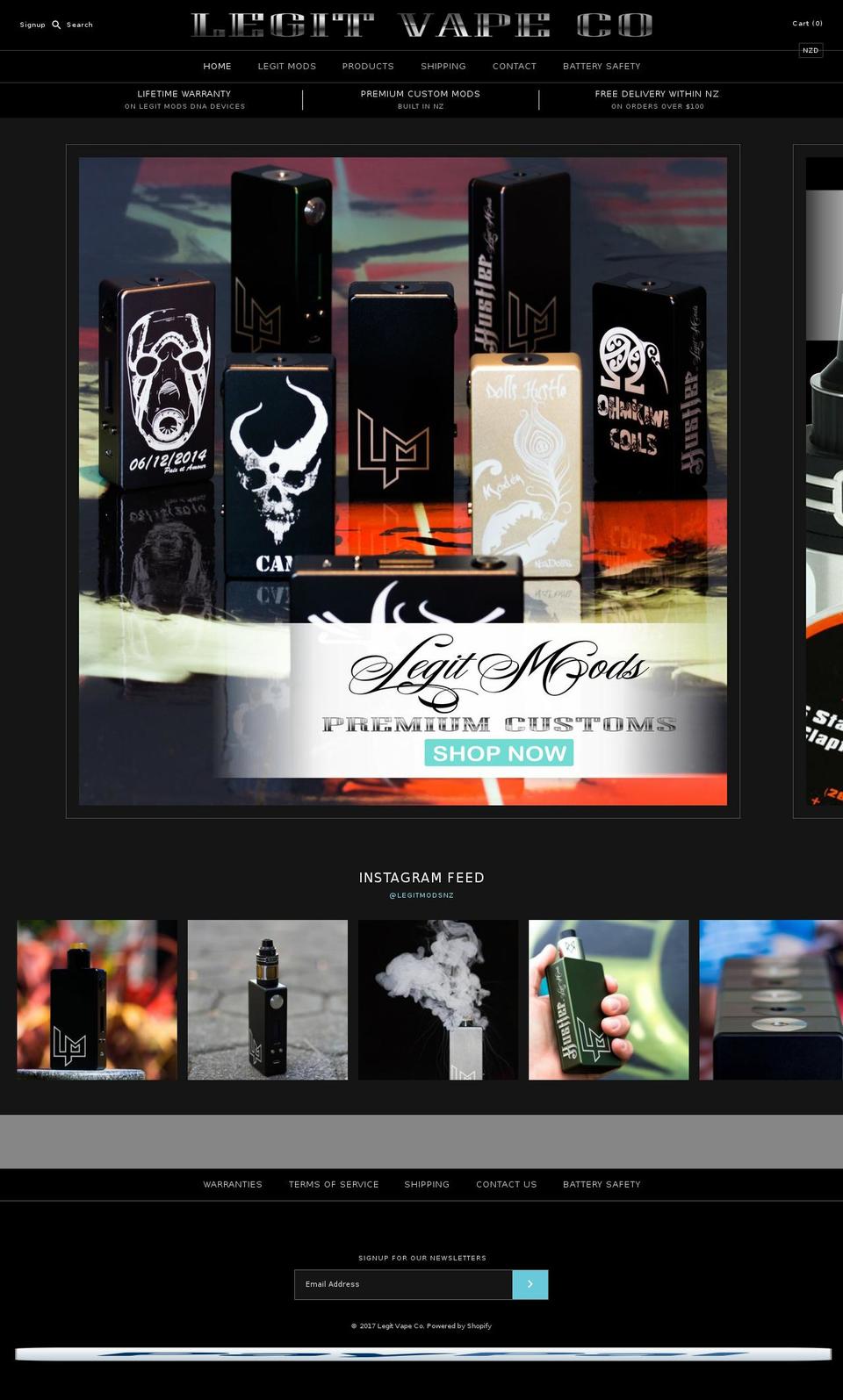 Sym Custom JPE2 Shopify theme site example legitvapes.com