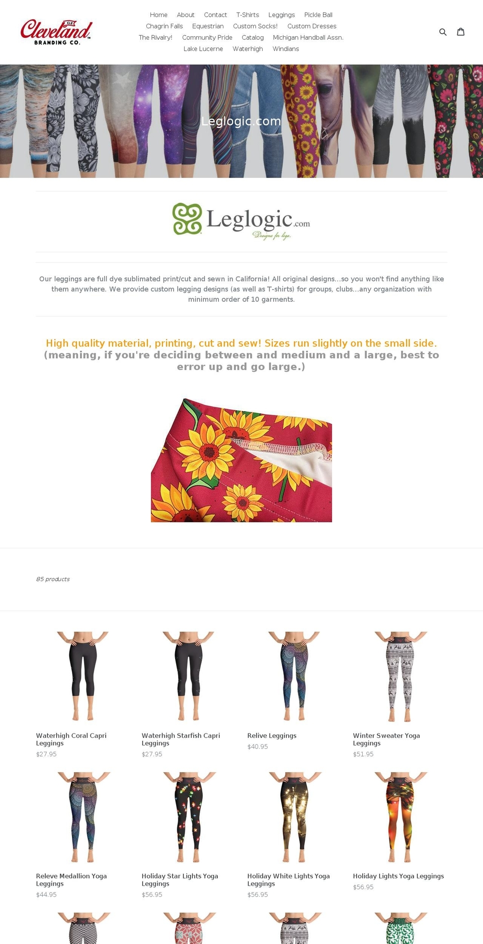 leglogic.com shopify website screenshot