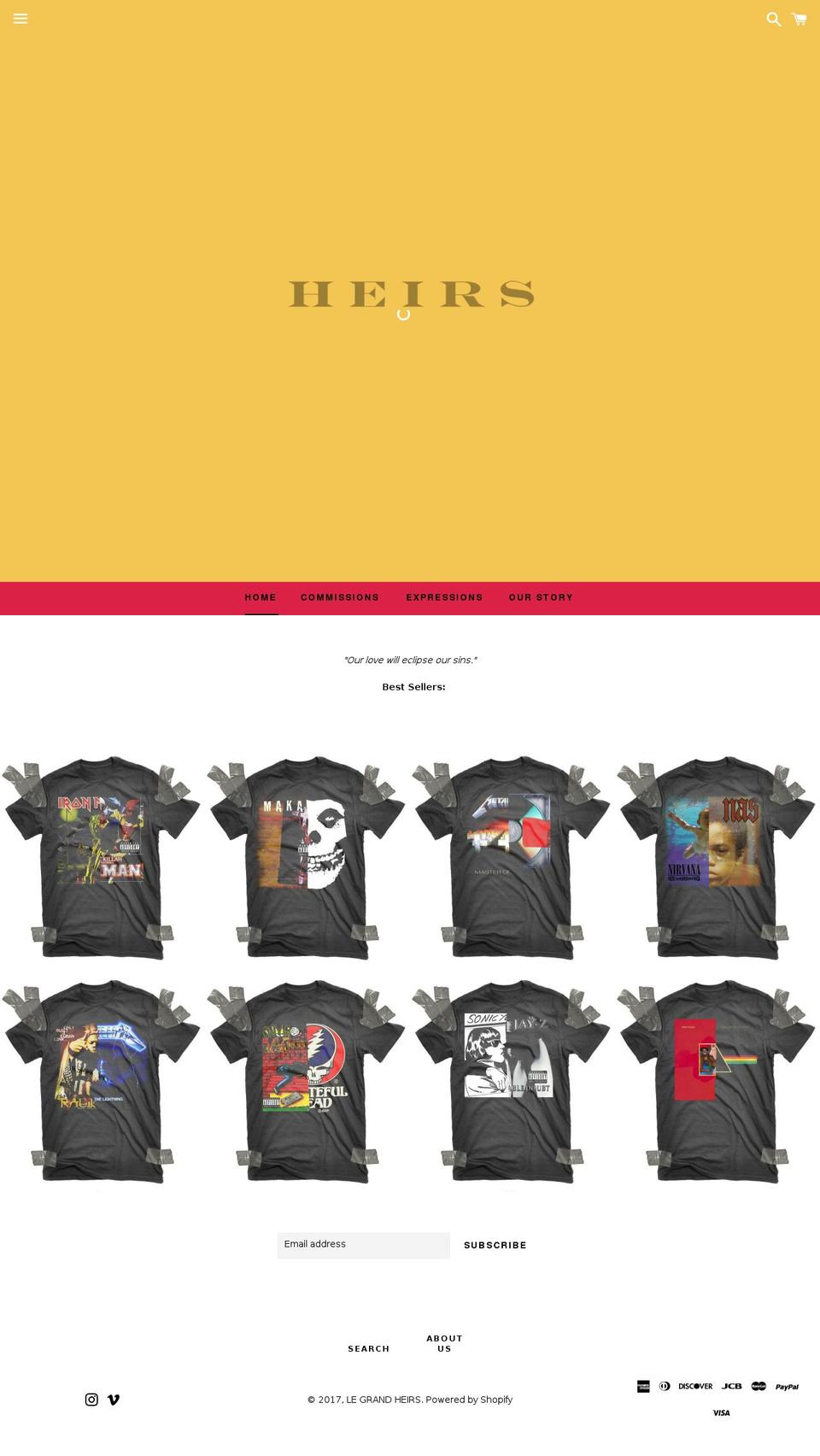 legrandeheirs.com shopify website screenshot