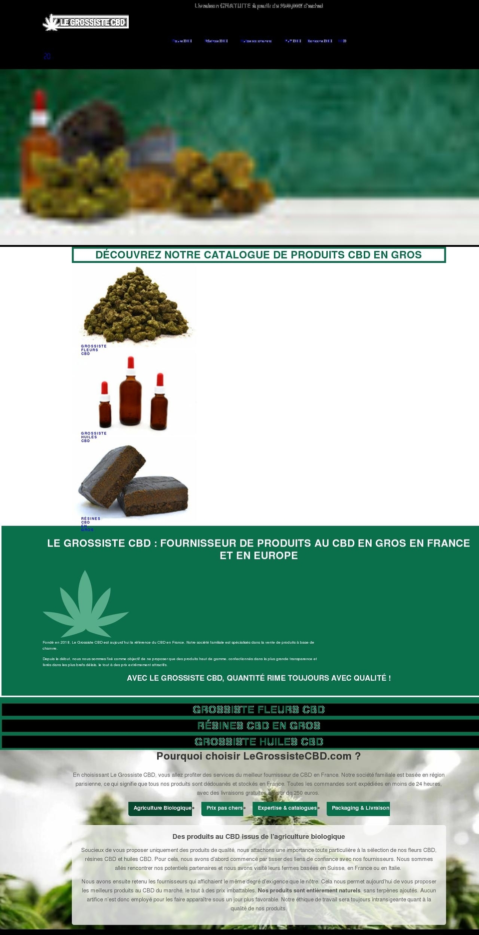 legrossistecbd.com shopify website screenshot