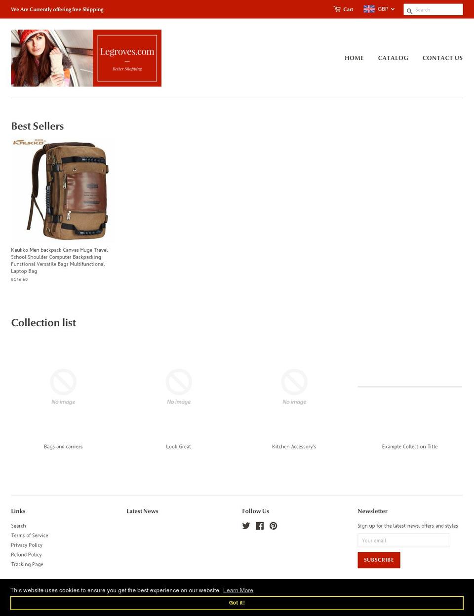 legroves.com — Shopify storefront screenshot