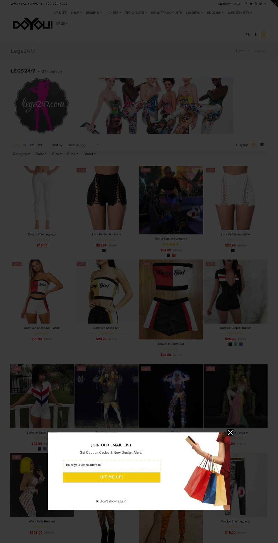 rt-material2-v1-5 Shopify theme site example legs247.com