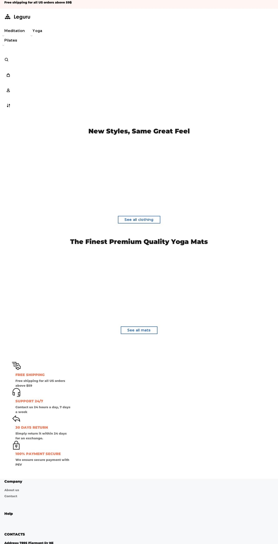 leguru.com shopify website screenshot