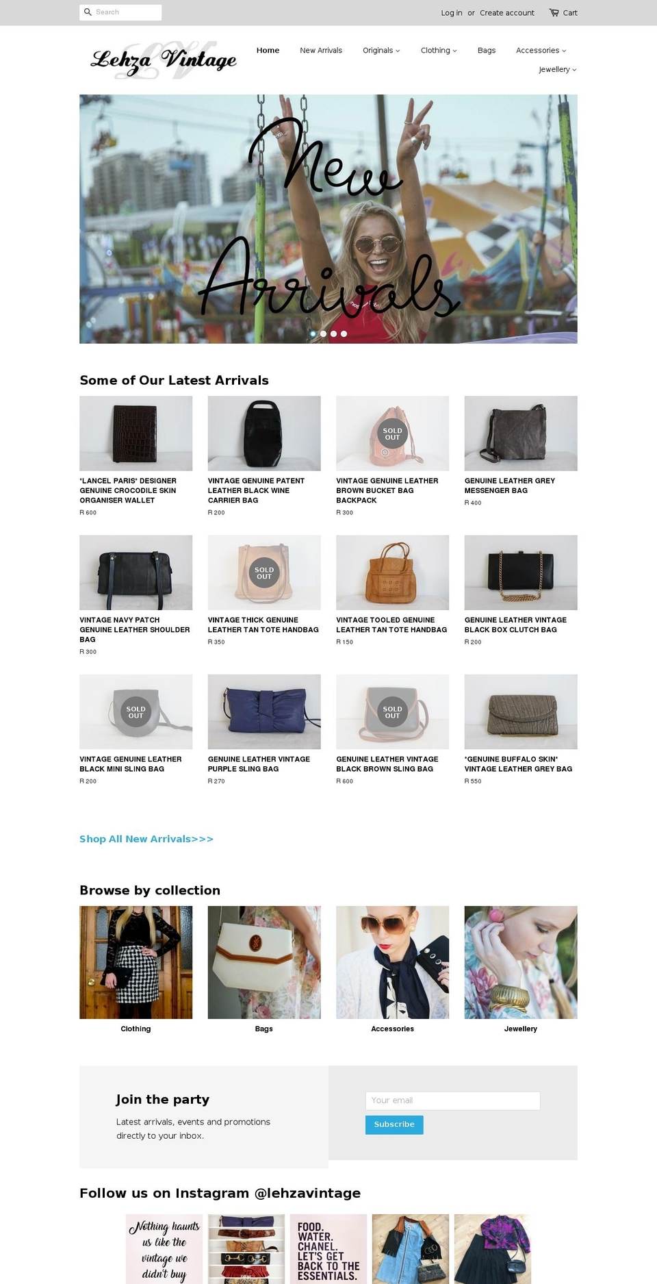 lehzavintage.com shopify website screenshot