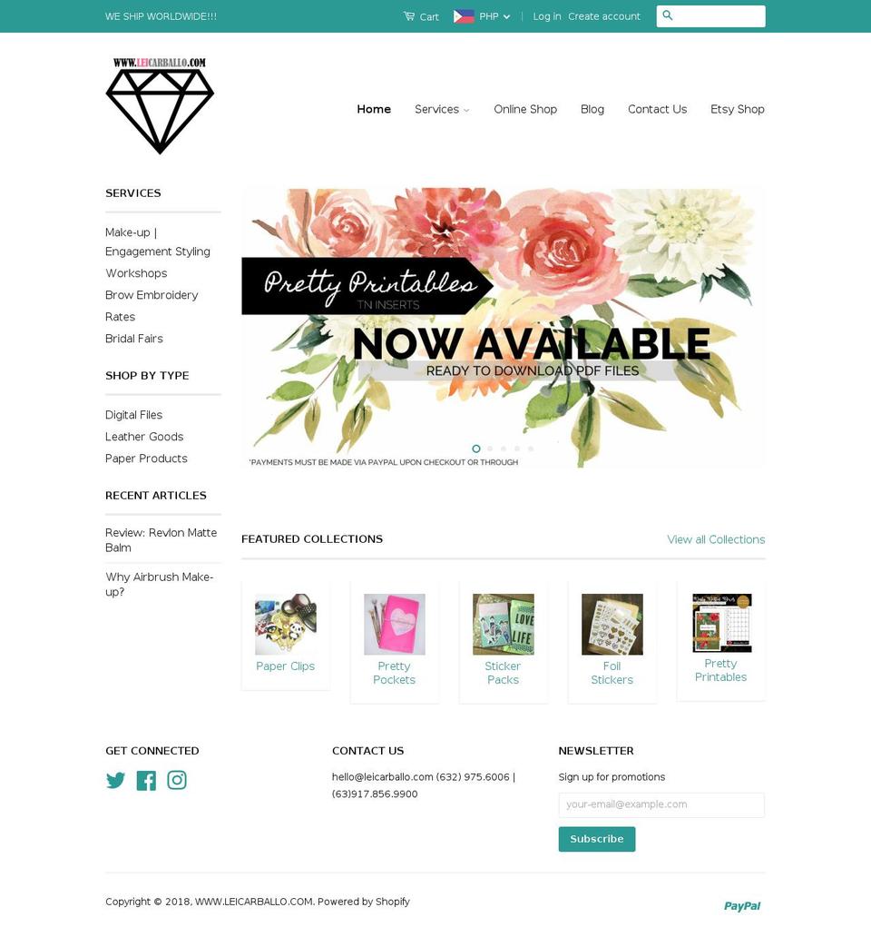leicarballo.com shopify website screenshot