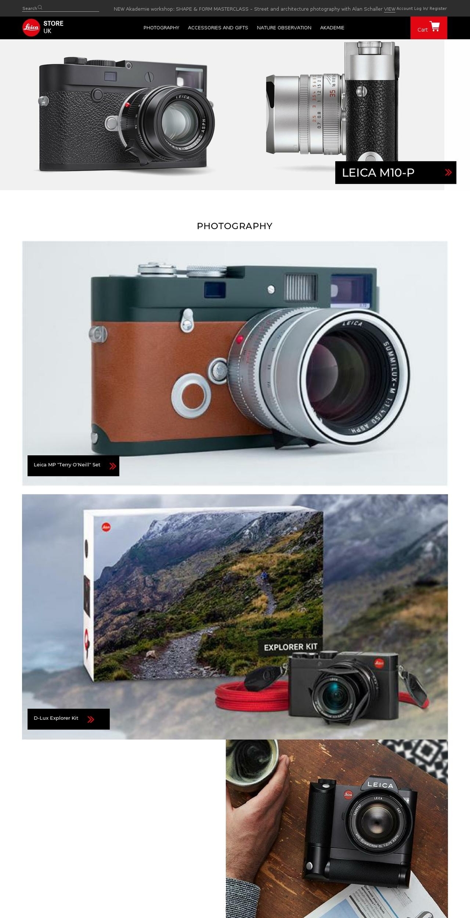 leicastore-mayfair.co.uk shopify website screenshot