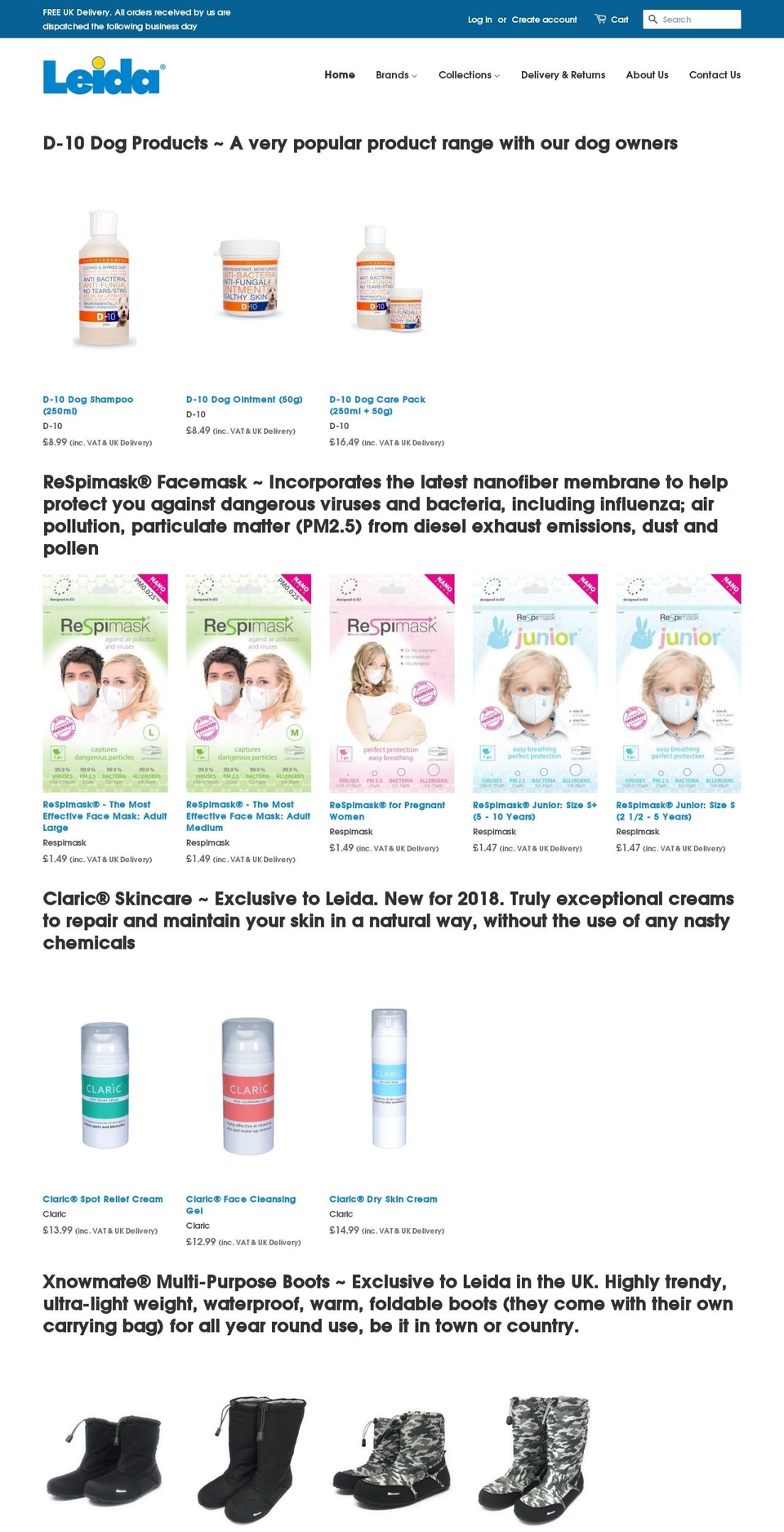 leidaproducts.com — Shopify storefront screenshot