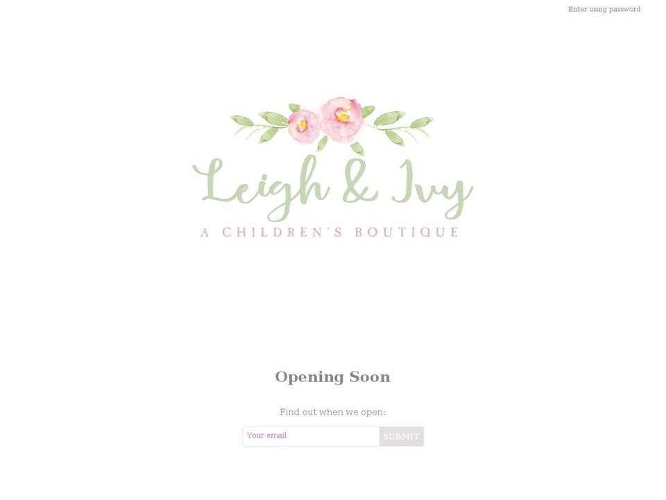 leighandivy.com shopify website screenshot