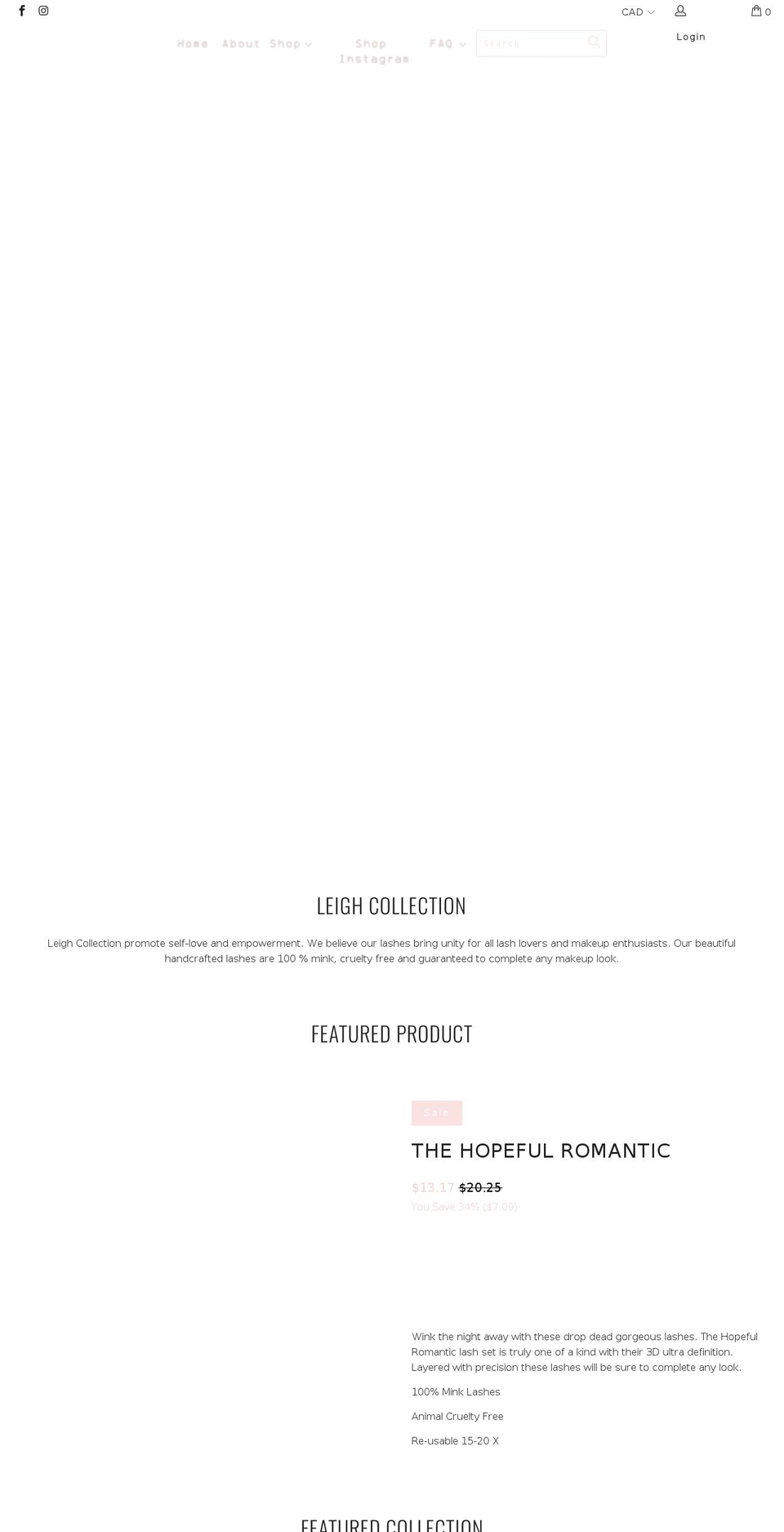 leighcollection.com — Shopify storefront screenshot