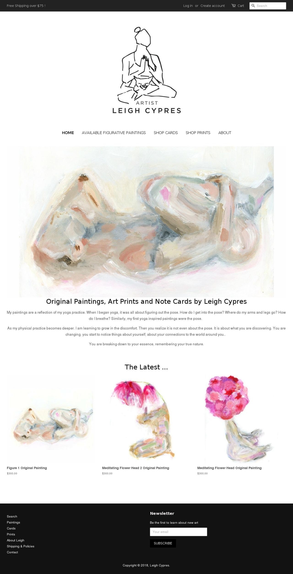 leighcypres.com — Shopify storefront screenshot