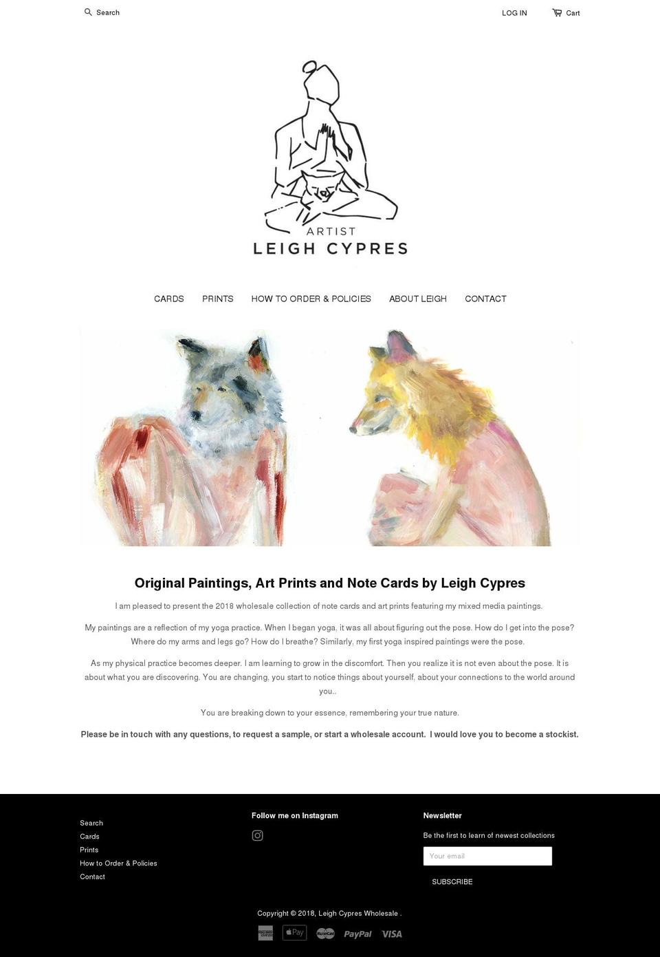 leighcypreswholesale.com — Shopify storefront screenshot