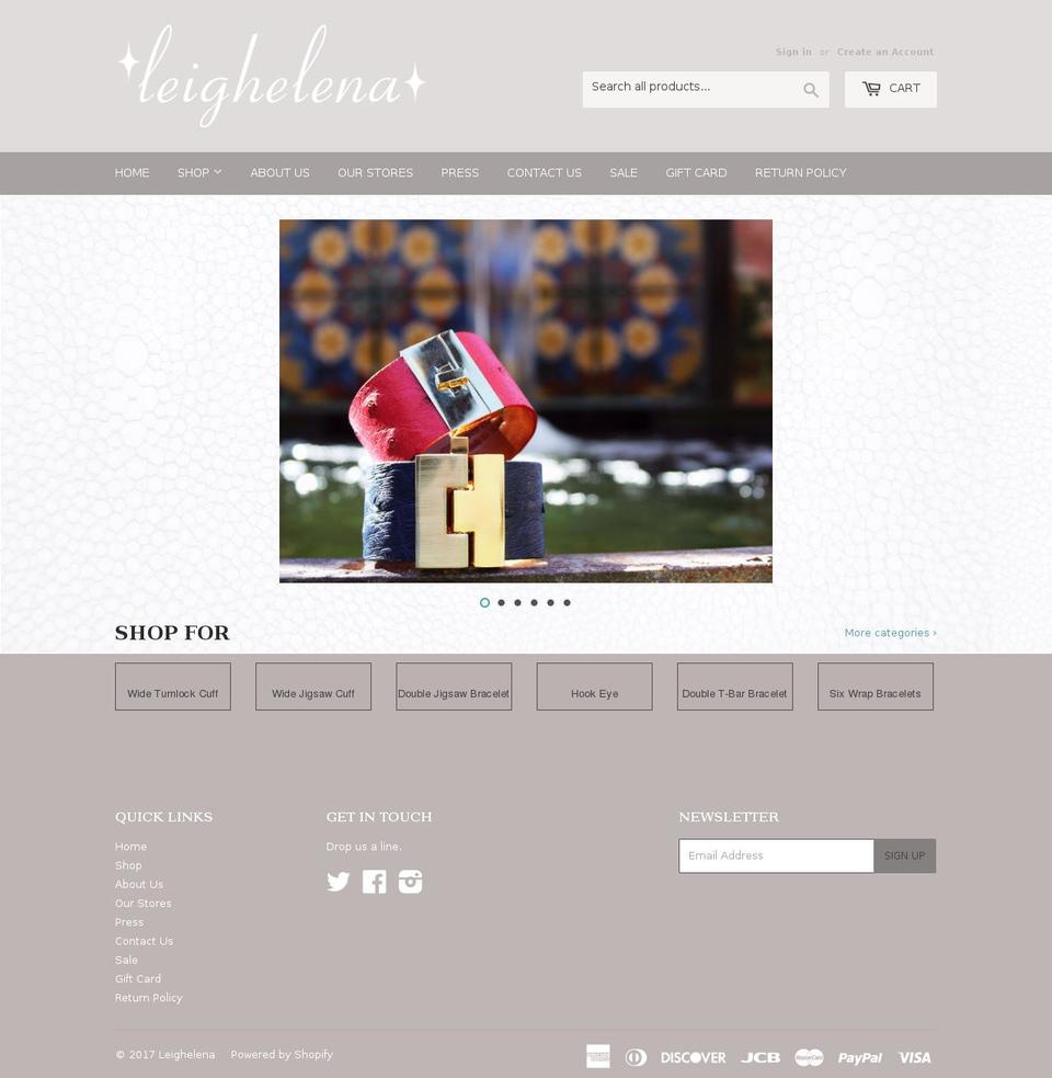 leighelena.com shopify website screenshot