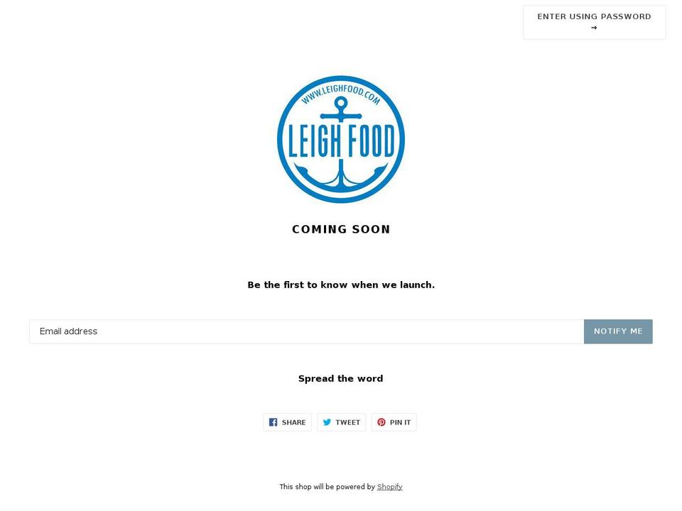leighfood.com — Shopify storefront screenshot