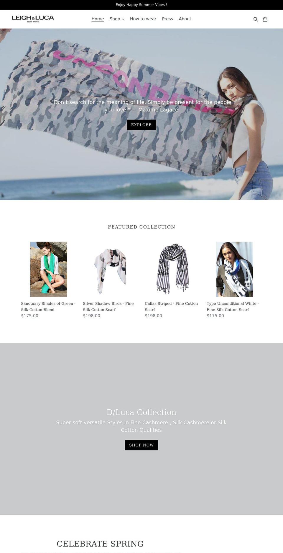 leighluca.com shopify website screenshot