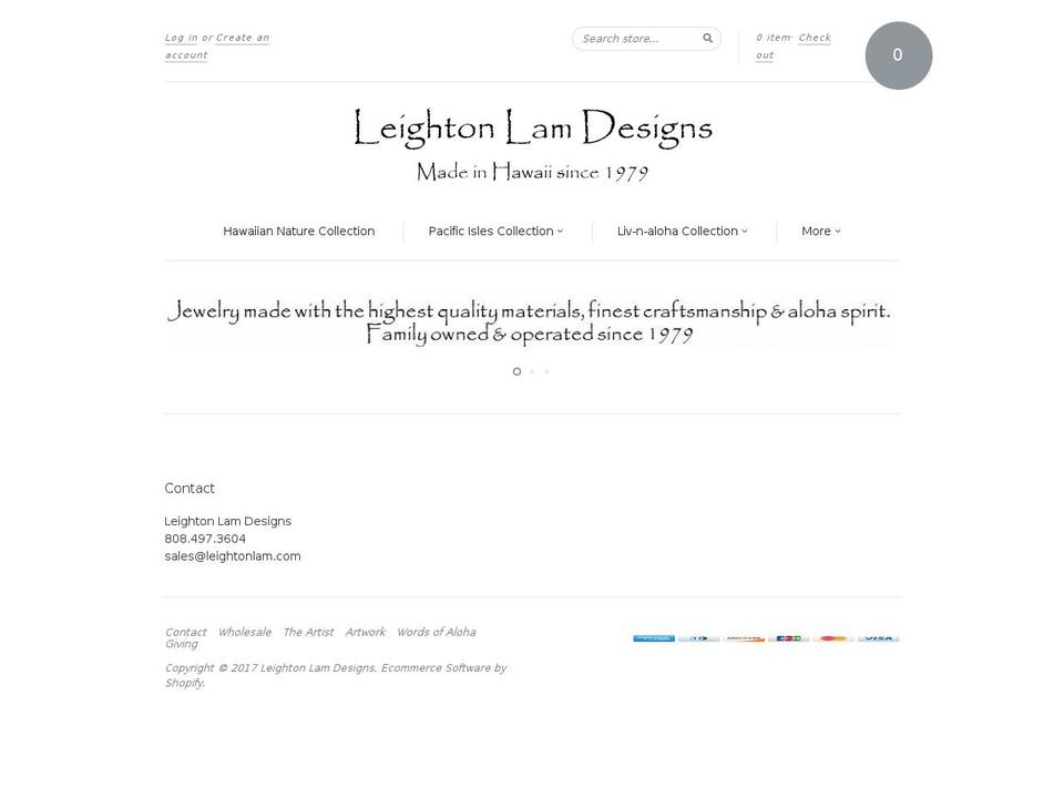 leightonlam.com shopify website screenshot