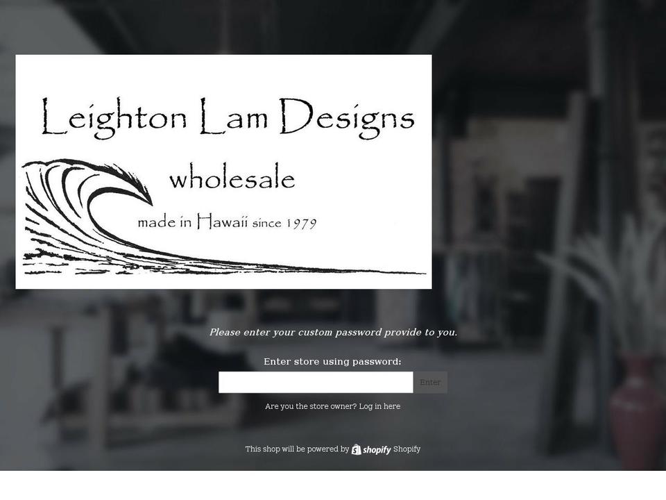 leightonlamwholesale.com shopify website screenshot