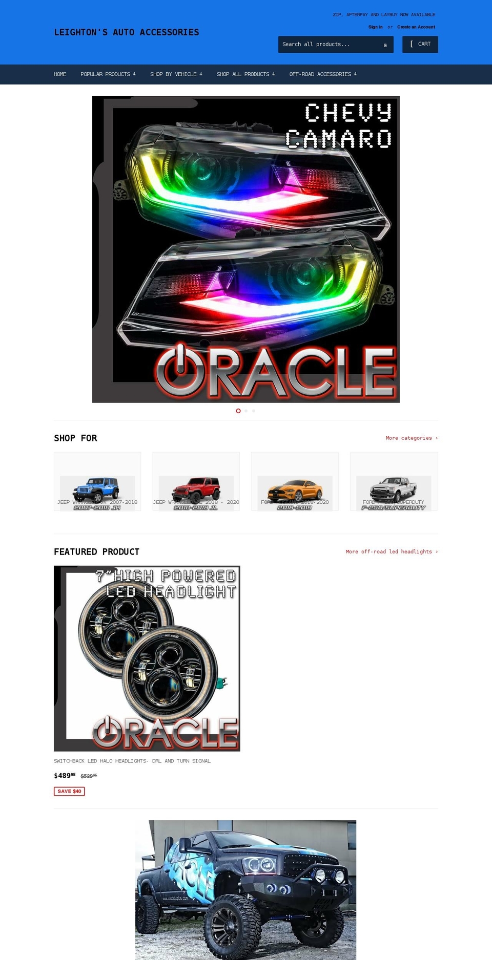 leightonscaraudio.com.au shopify website screenshot