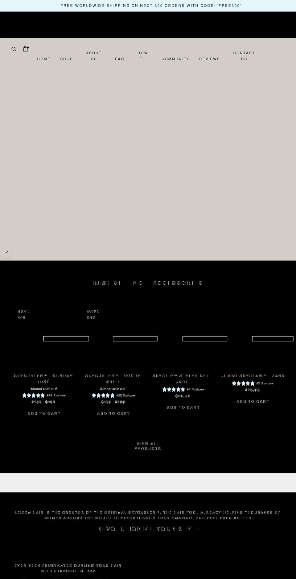 leikenhair.com shopify website screenshot