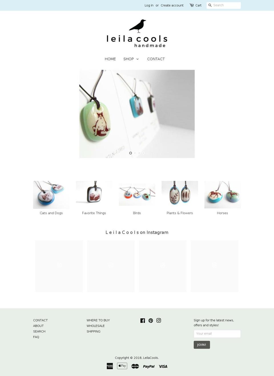 leilacools.ca shopify website screenshot
