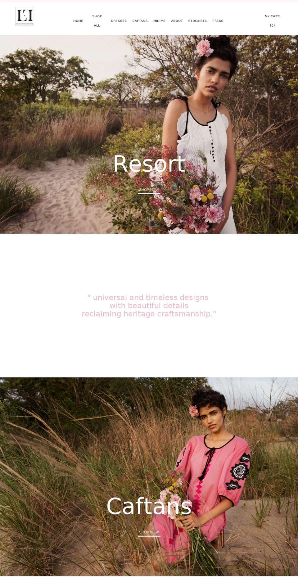 leilaligougne.com shopify website screenshot