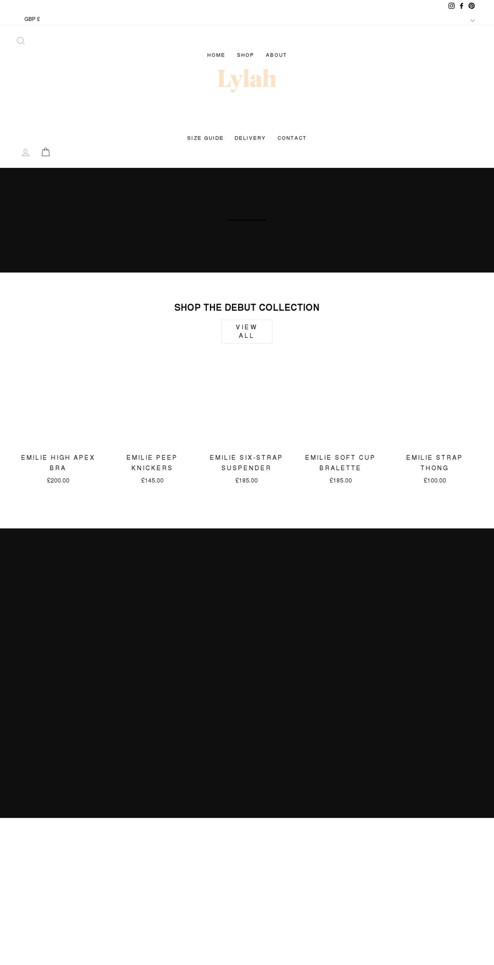 leilanilingerie.com shopify website screenshot