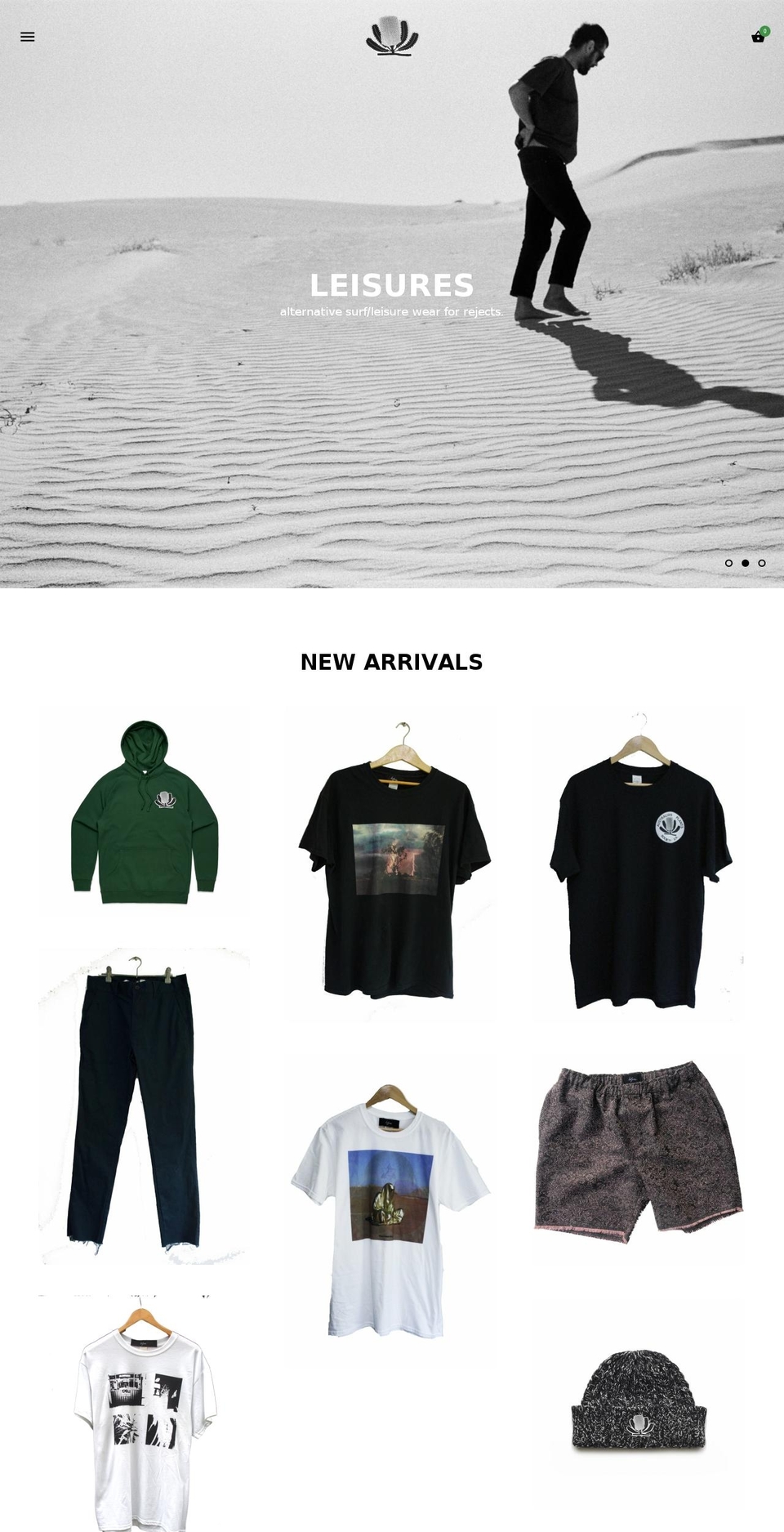 leisureleisure.com — Shopify storefront screenshot