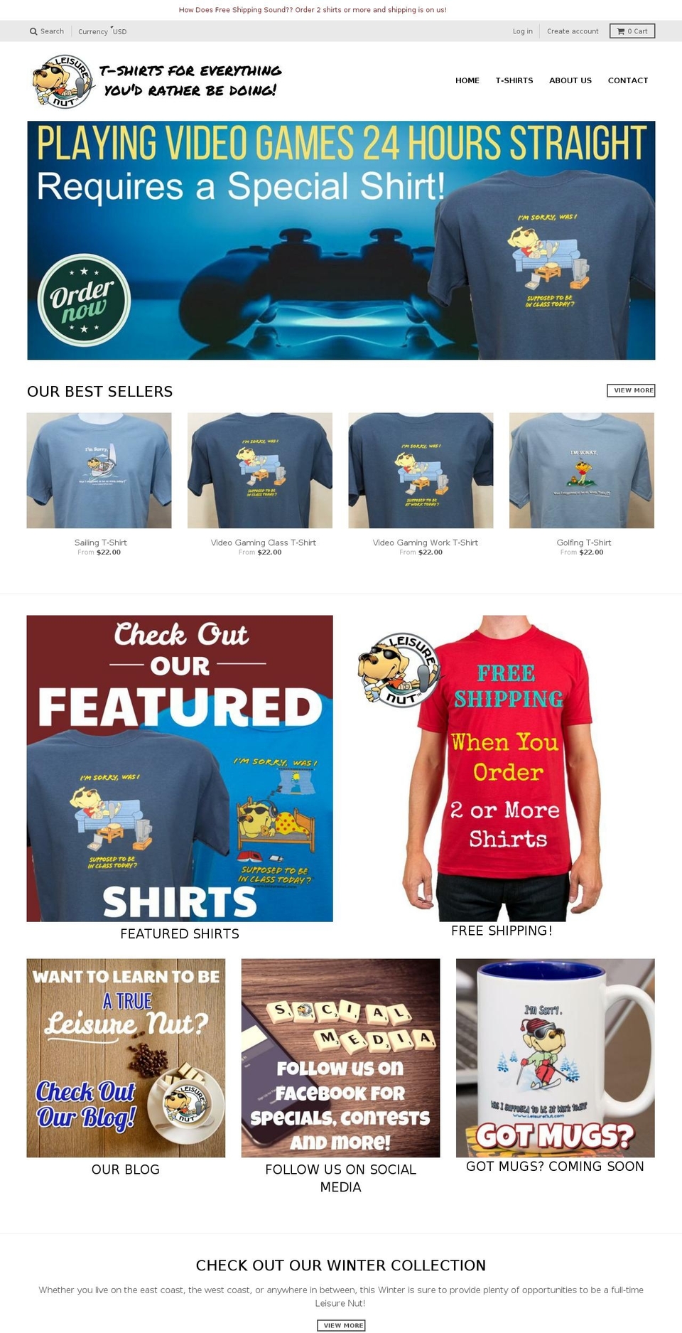 leisurenut.com — Shopify storefront screenshot