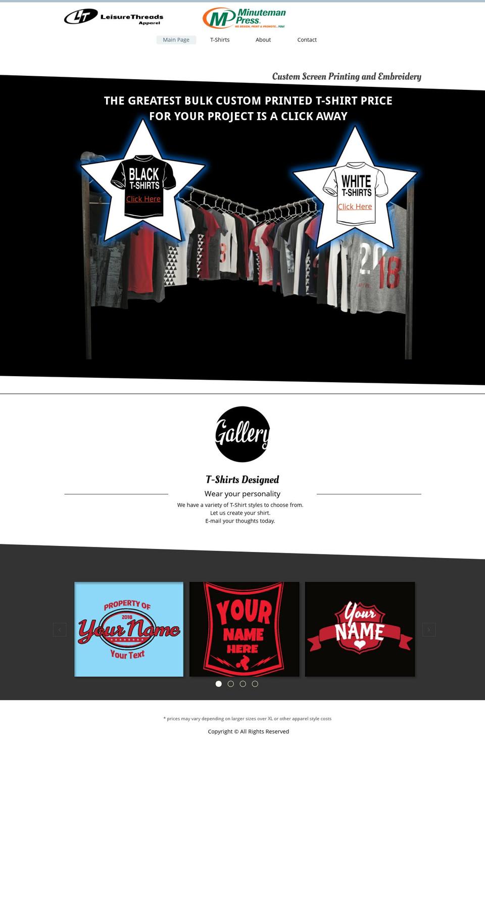 leisurethread.com — Shopify storefront screenshot