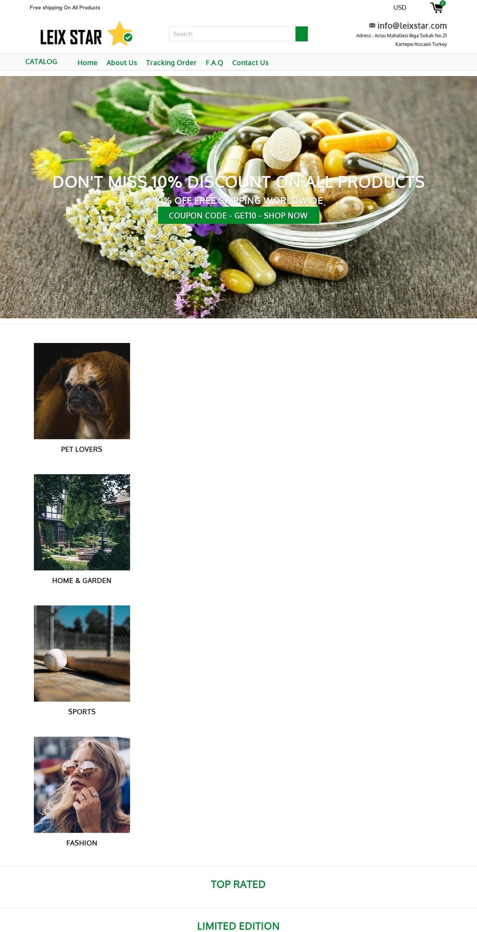 leixstar.com shopify website screenshot