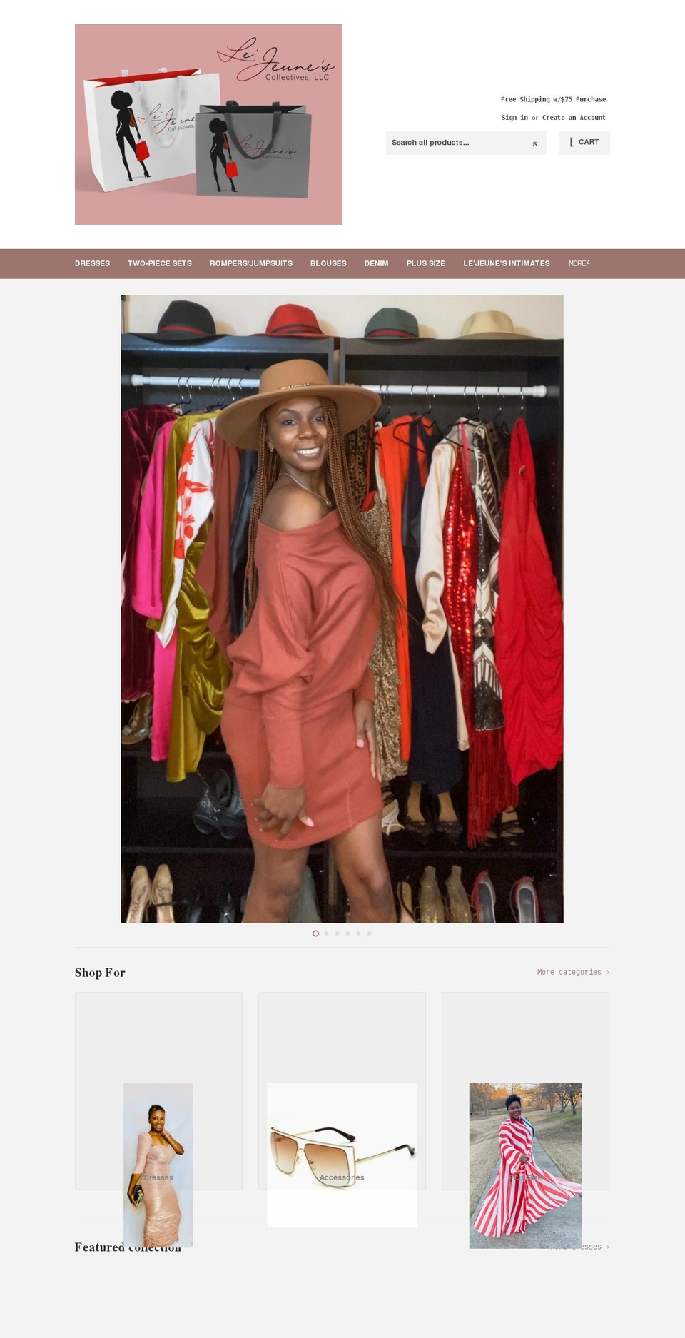 lejeunescollectives.com shopify website screenshot