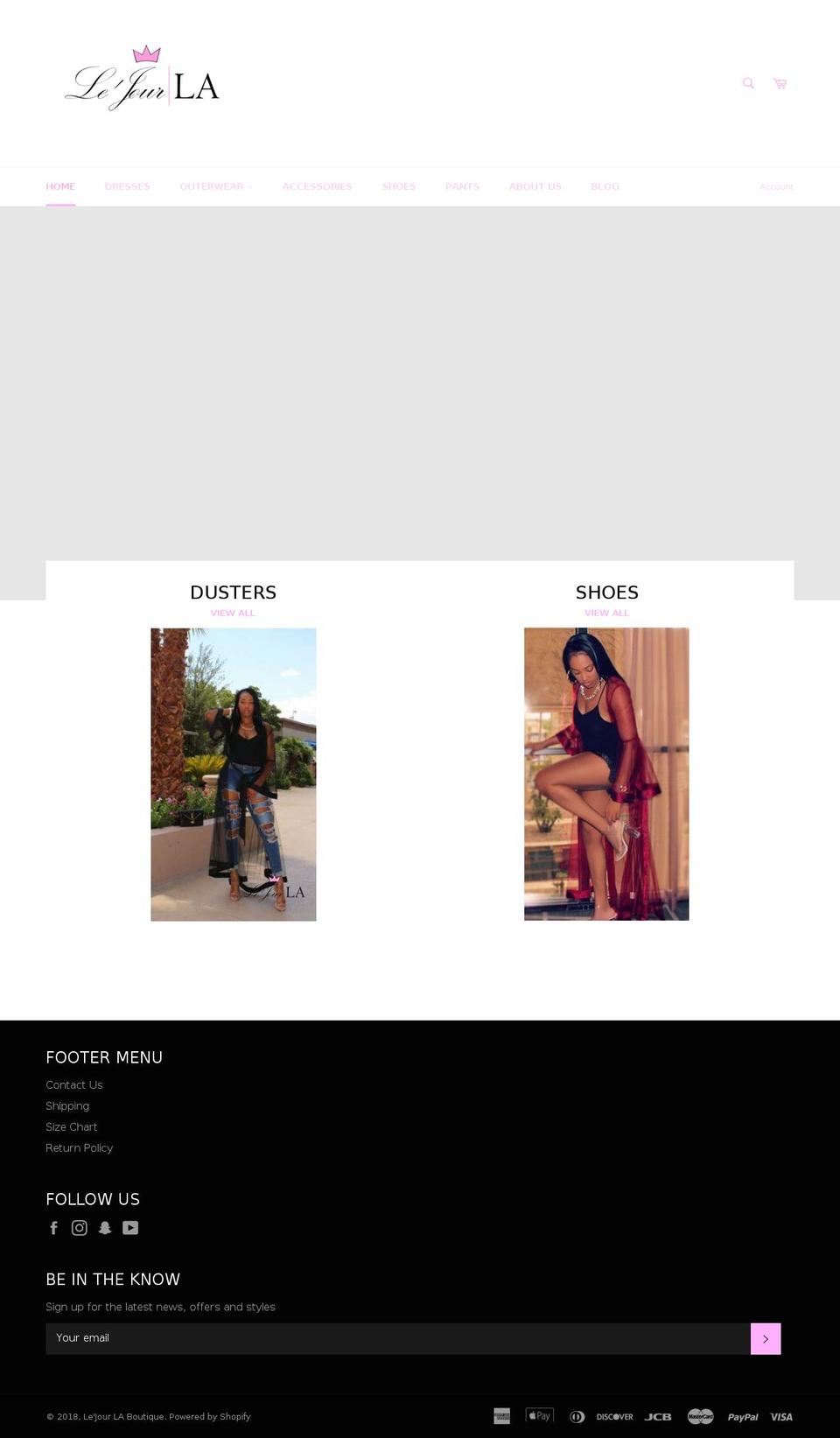 lejourlaboutique.com — Shopify storefront screenshot