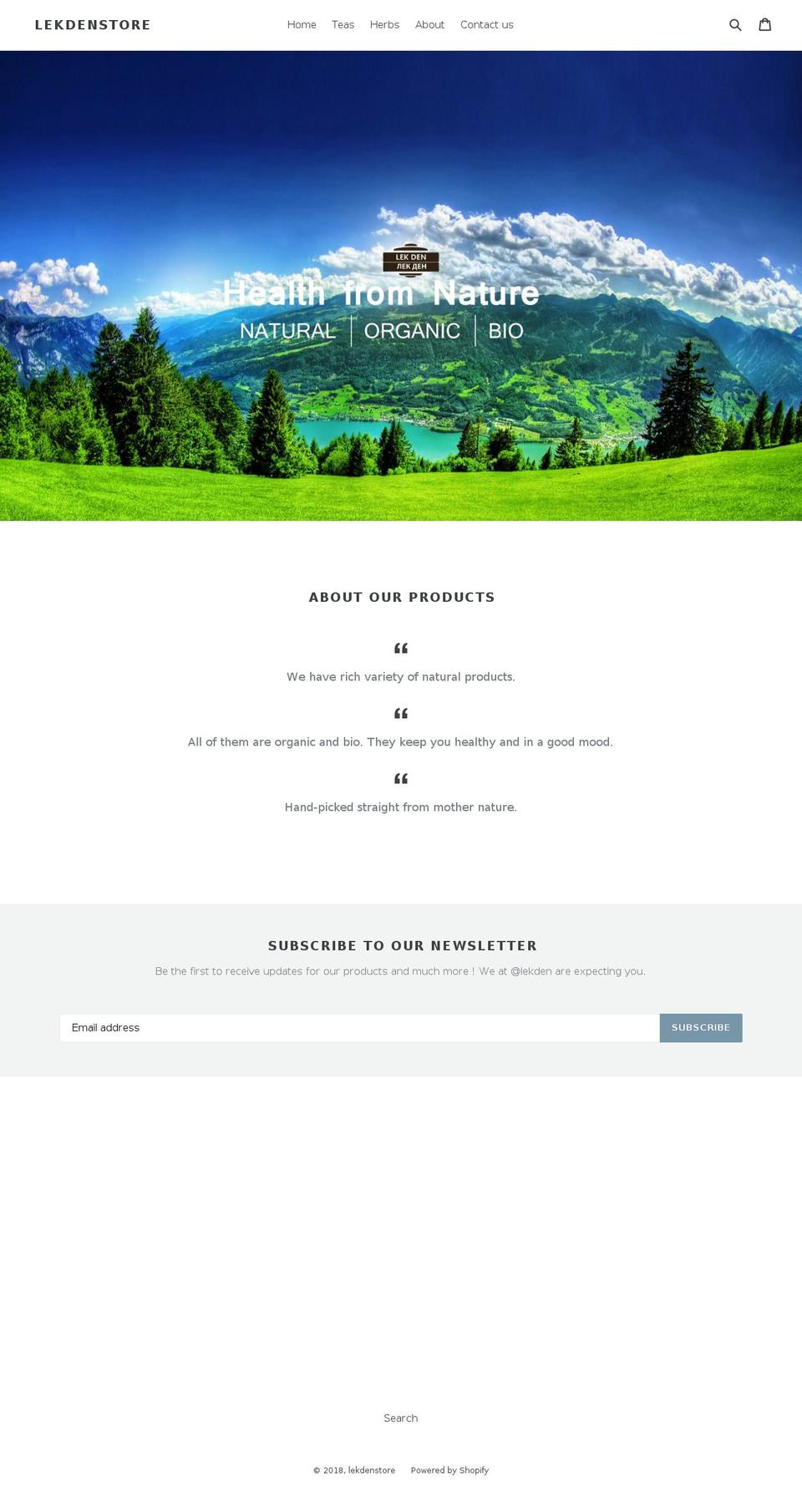 lekdenstore.com — Shopify storefront screenshot