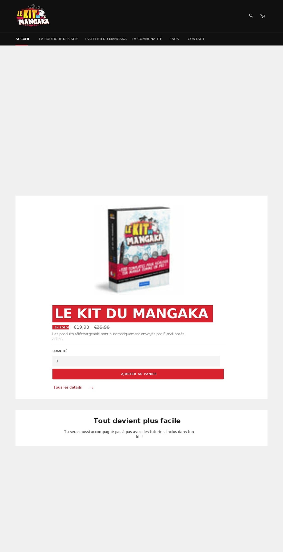 lekitdumangaka.fr shopify website screenshot