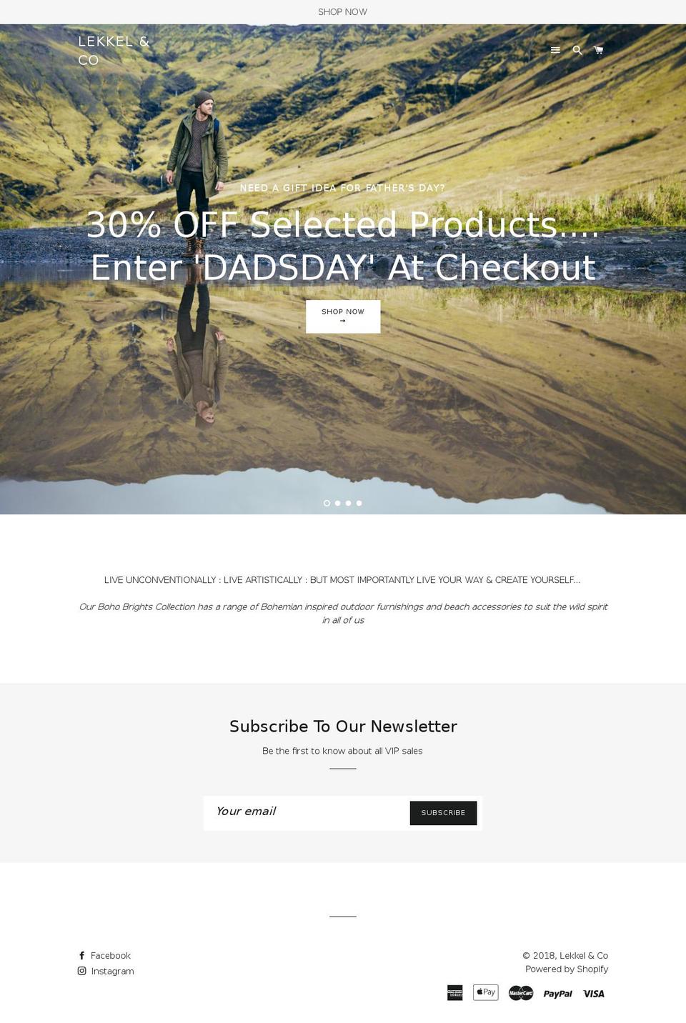 lekkelandco.com.au shopify website screenshot