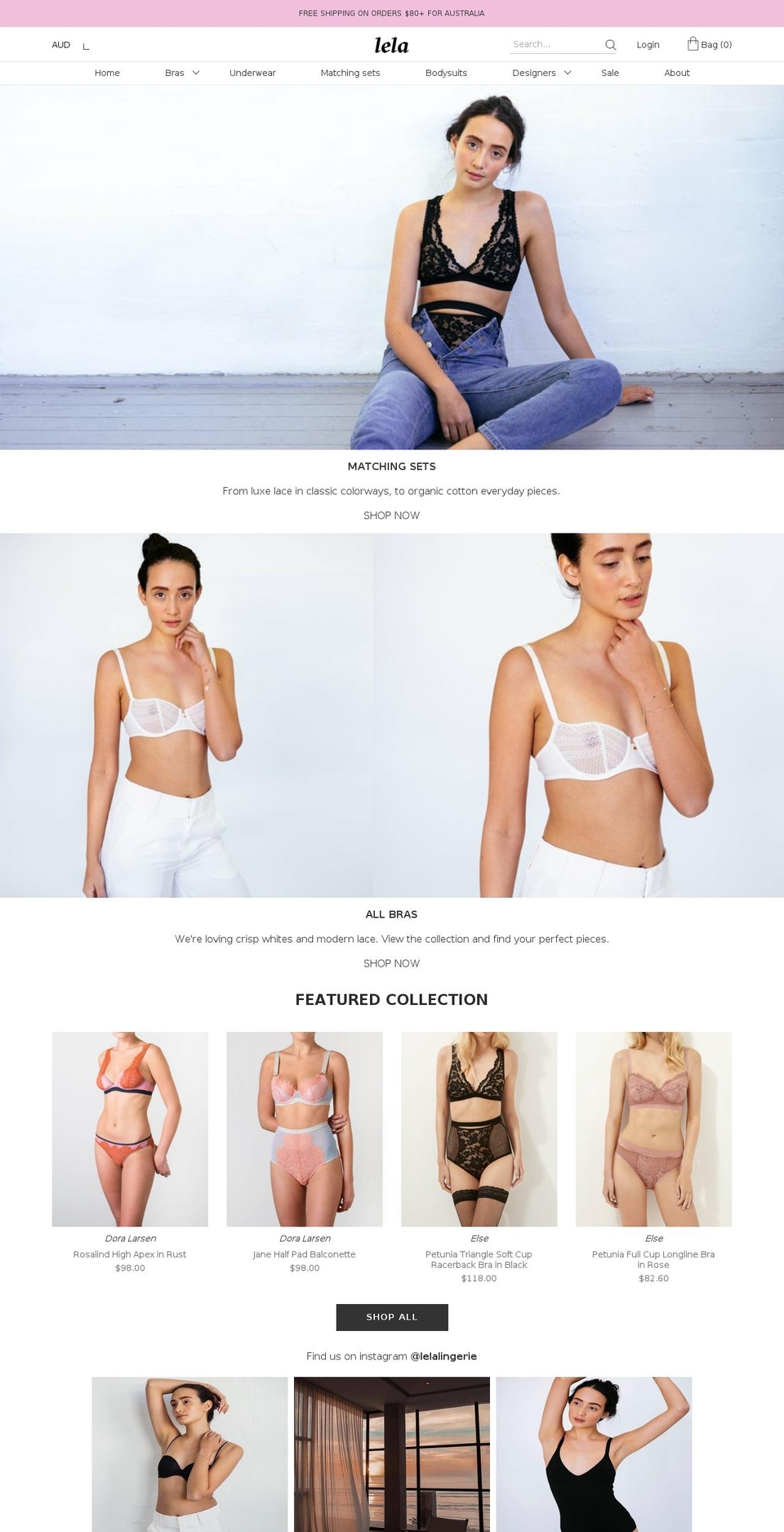 lela-lingerie.com — Shopify storefront screenshot