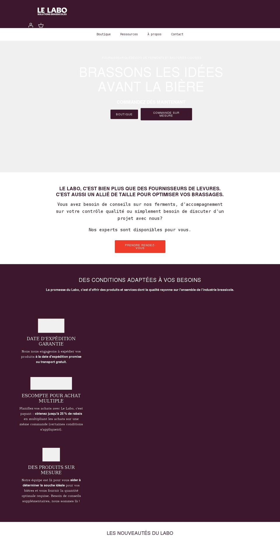 lelaboyeast.com shopify website screenshot