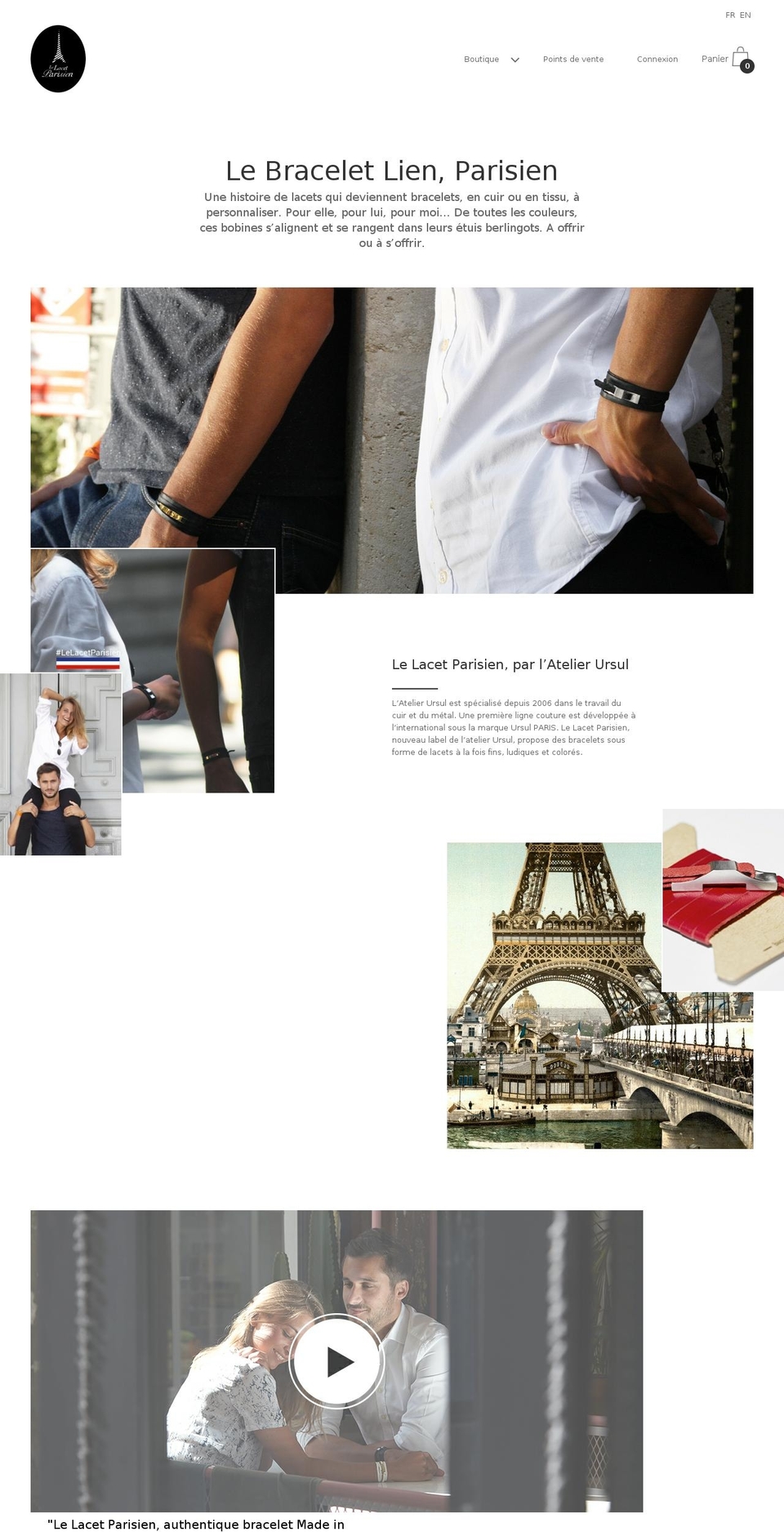 lelacetparisien.fr shopify website screenshot