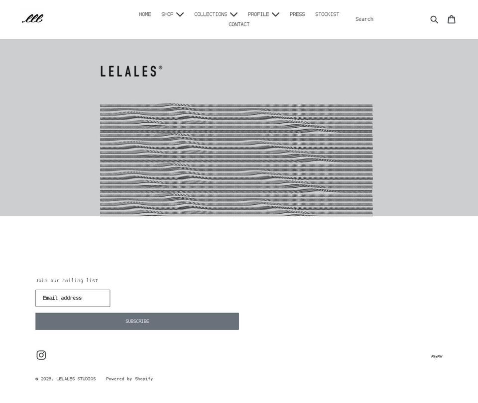 lelalesstudios.com — Shopify storefront screenshot