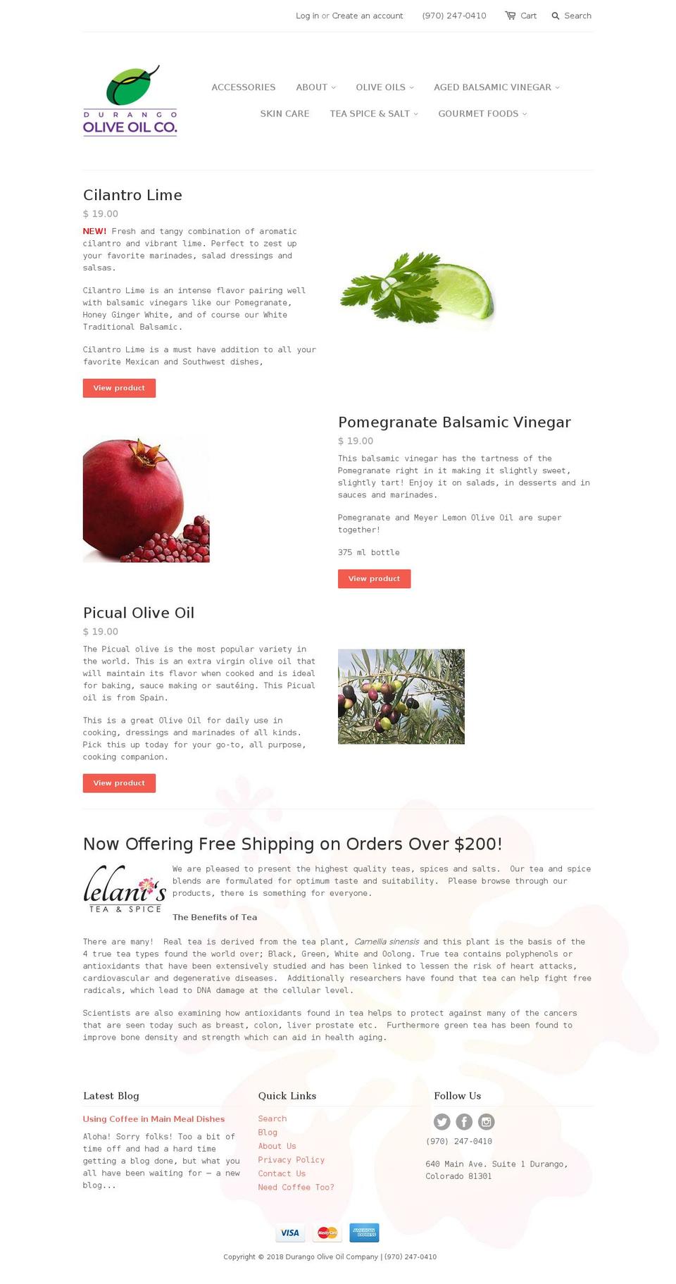 lelanisteaandspice.com — Shopify storefront screenshot